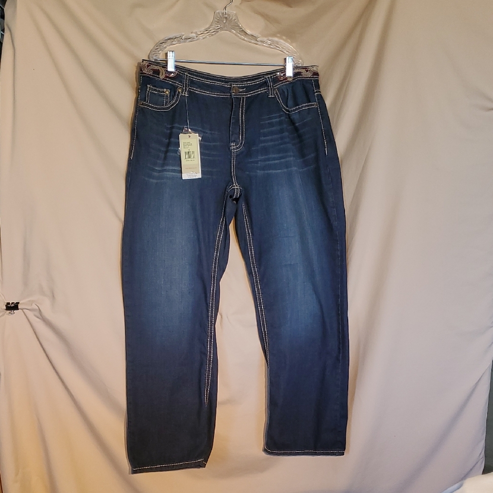 Reba Midnight Blue Wide Leg Jeans
